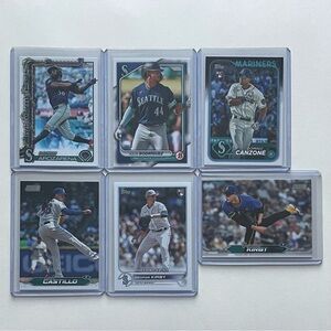 Lot of 6 Seattle Mariners Topps MLB Baseball Cards